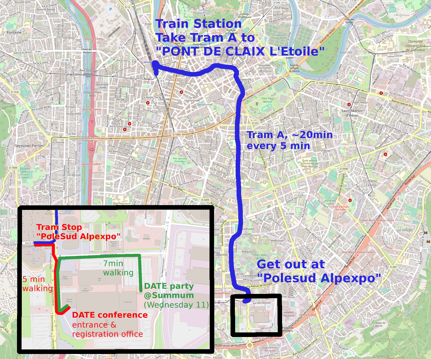 Grenoble – tram connection